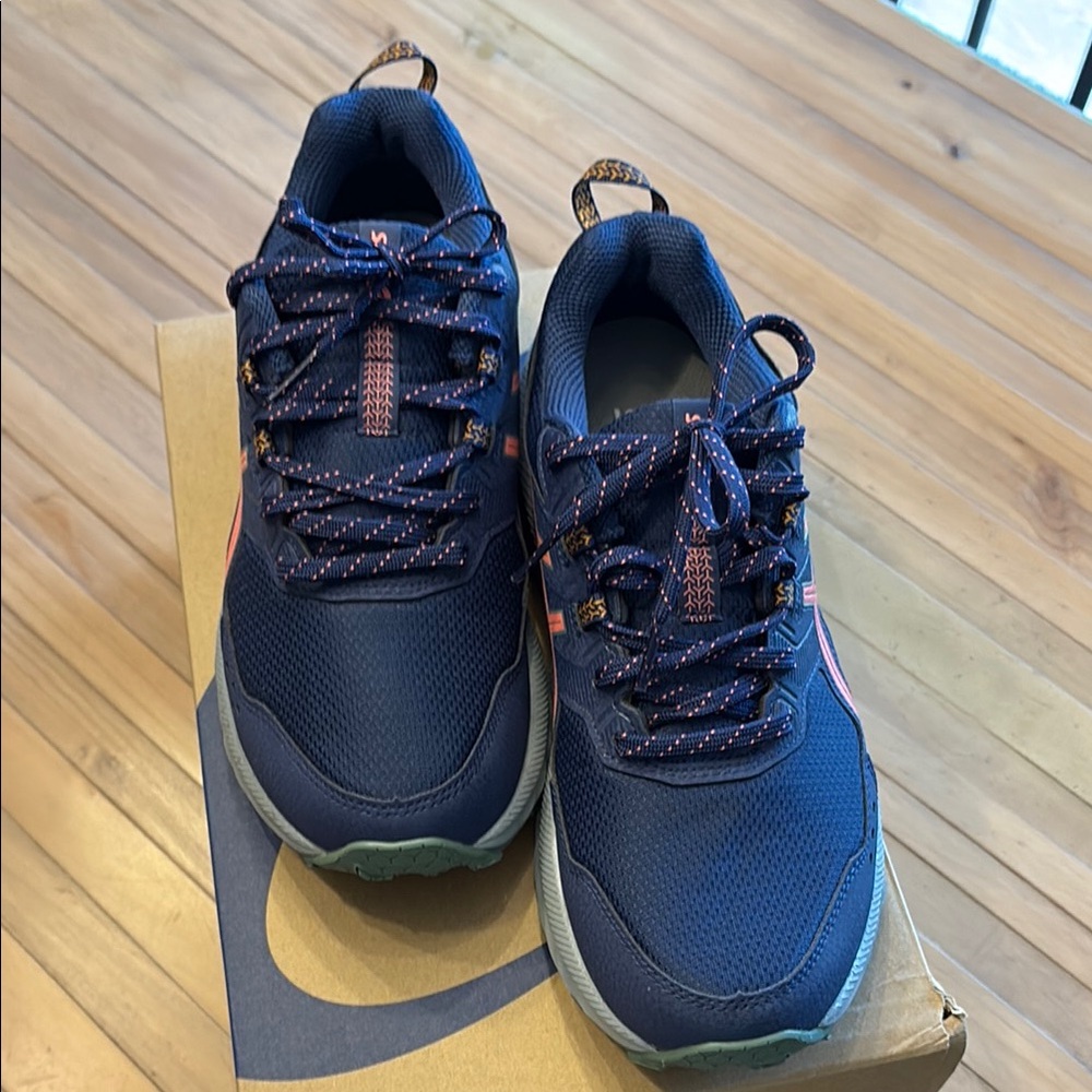 Asics Blue Athletic Shoes Gel-Venture 9 size 9 Indigo blue/Papaya - Picture 4 of 11